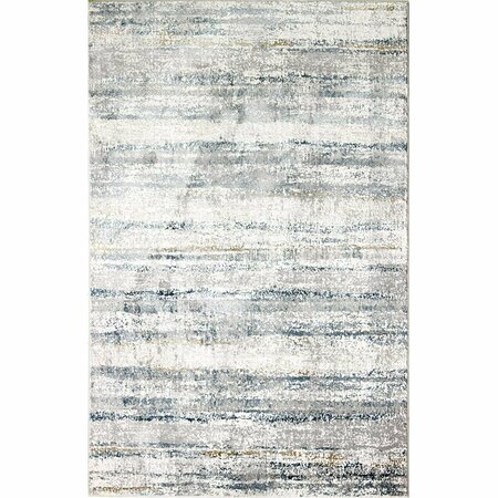 BASHIAN 2 ft. 6 in. x 8 ft. Capri Collection Contemporary Polyester Power Loom Area Rug, Ivory C188-IV-2.6X8-CP107